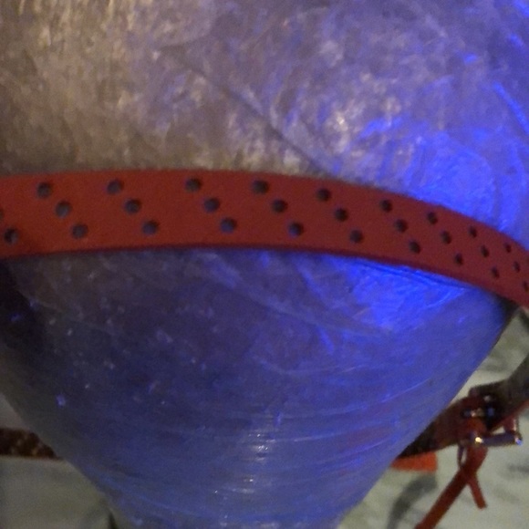 Micheal Kors M-LG Orange belt laser cut 1/4” wide gold hang tag  tangerine - Picture 6 of 10